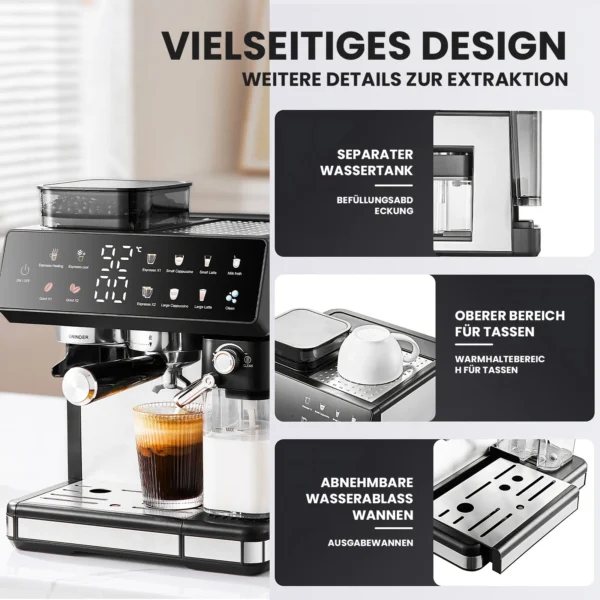 A22f2f8c9a95a4fa9a763d183c84ccb3dK.webp Kaffee-Vollautomat mit Doppelboiler und Milchaufschäumer
