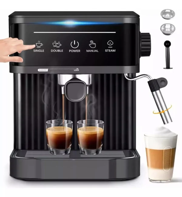 Espressomaschine 20-bar mit Milchaufschäumer & Touchscreen