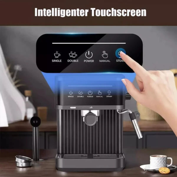 Espressomaschine 20-bar mit Milchaufschäumer & Touchscreen