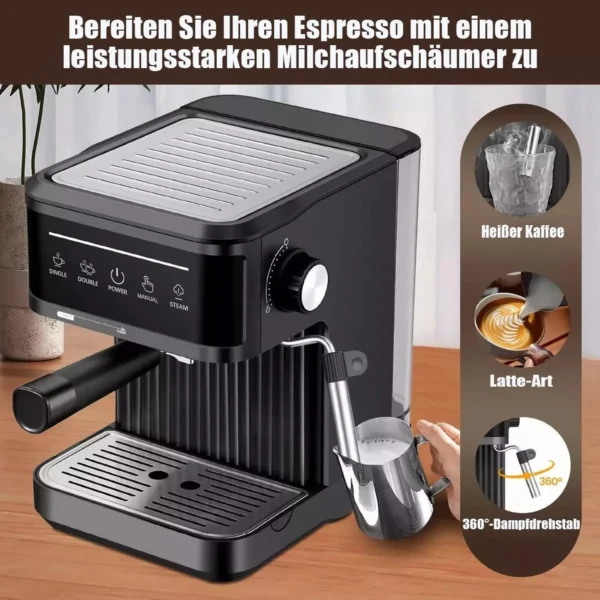 Espressomaschine 20-bar mit Milchaufschäumer & Touchscreen