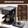 Espressomaschine 20-bar mit Milchaufschäumer & Touchscreen