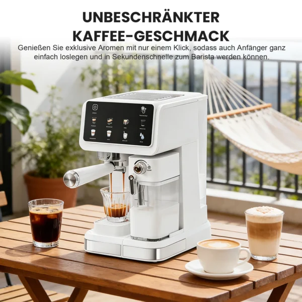 Ad4d2a595200740e1931fc881248a2b47Z.webp Espressomaschine 20-bar mit autom. Milchaufschäumsystem