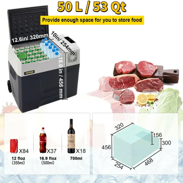Mini-Autokühlschrank 220 V - 30 l, 40 l, 50 l für Camping und Picknick