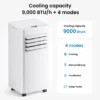 Mobile Klimaanlage 7000/9000 BTU mit 24-Stunden-Timer