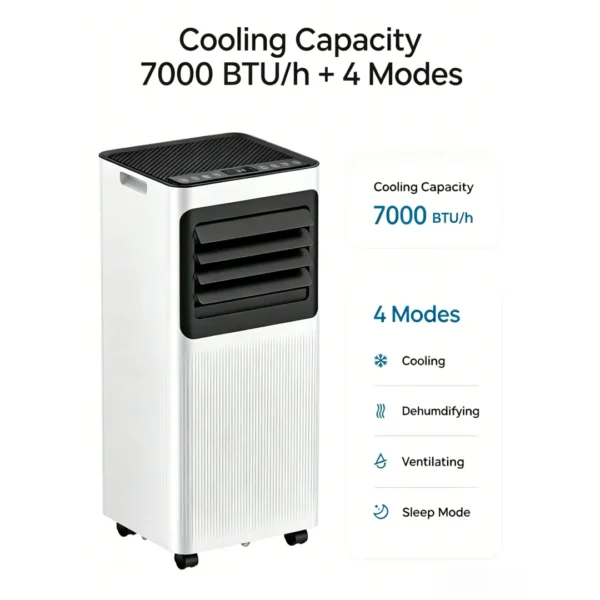 Mobile Klimaanlage 7000/9000 BTU mit 24-Stunden-Timer