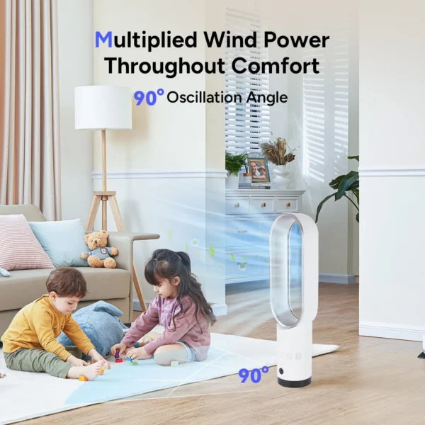 Turmventilator ohne Flügel 24-Zoll mit Filter & Timer