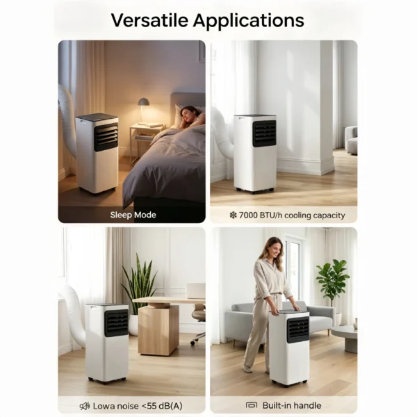 Mobile Klimaanlage 7000/9000 BTU mit 24-Stunden-Timer
