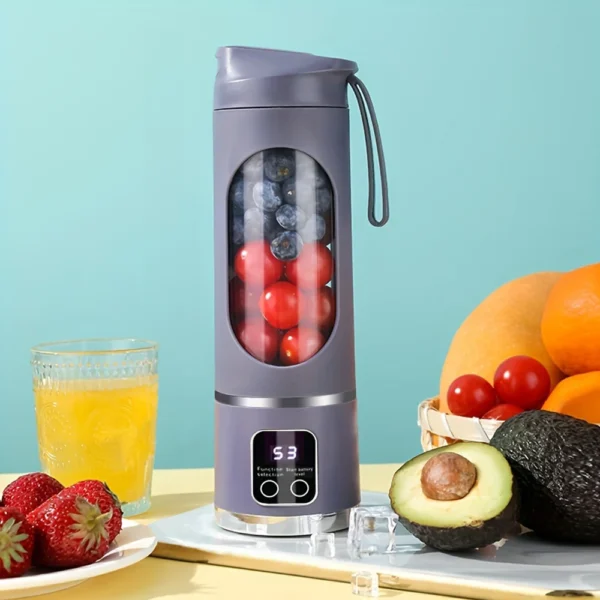 Elektrische Mini-Fruchtsaftpresse 450 ml mit USB & Display Elektrische Mini-Fruchtsaftpresse 450 ml mit USB & Display