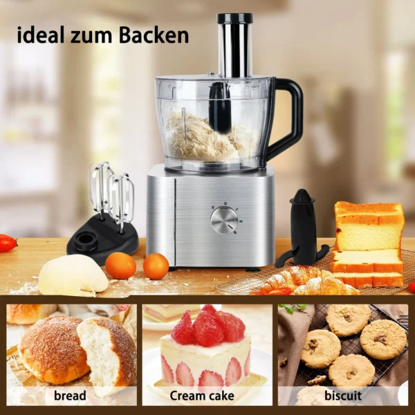 S281db804811749a691b39d3b8978d47dp.webp Küchenmaschine mit drei Geschwindigkeitsstufen 3,2 l + 1,5 l
