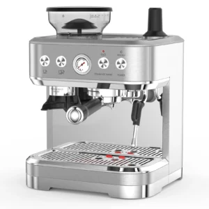 Kaffeemaschine 15-bar mit integr. Mahlwerk & Milchaufschäumer