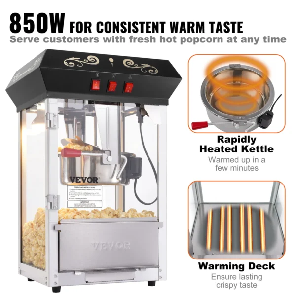 S34aee97acd3e4f81a0dcc16778bf460cV.webp Popcornmaschine 850W mit 8-Unzen-Fassungsvermögen