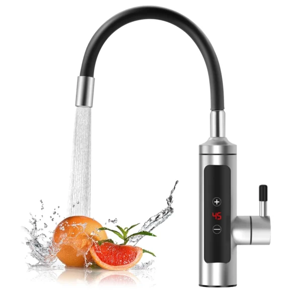 Durchlauferhitzer-Wasserhahn mit Temperaturanzeige
