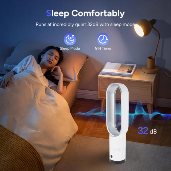 Turmventilator ohne Flügel 24-Zoll mit Filter & Timer