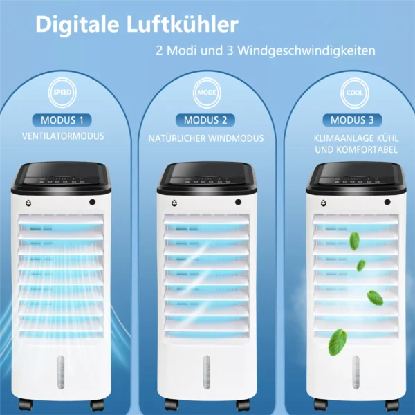 Mobilklimagerät mit Fernbedienung und 4-Liter-Wassertank
