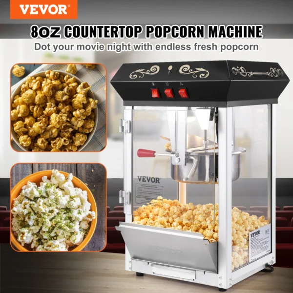 S502a87976e4f4ae88d89b79b62b2b85d4.webp Popcornmaschine 850W mit 8-Unzen-Fassungsvermögen