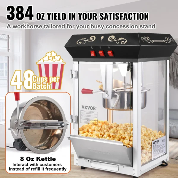 S5b75d51e589649e8b3798227c87d4868k.webp Popcornmaschine 850W mit 8-Unzen-Fassungsvermögen
