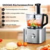 S5daae97fed964eb583c0518c5251f778V.webp Küchenmaschine mit drei Geschwindigkeitsstufen 3,2 l + 1,5 l