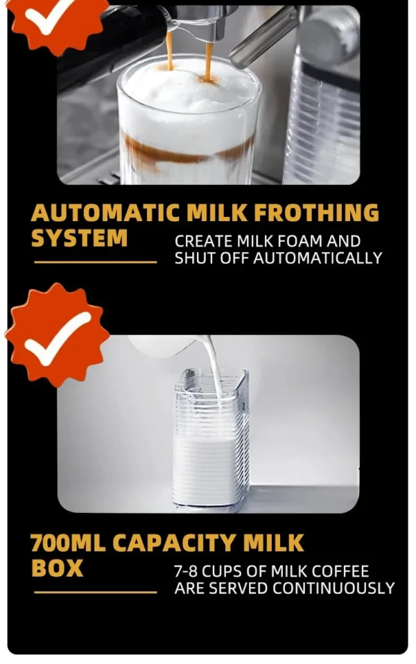 S606e7cc97e1a4da5aad54b2be8dae50c5.webp Kaffeevollautomaten aus Edelstahl 20Bar perfekte Lösung für Cafés