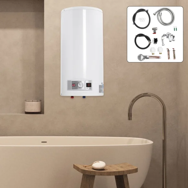 S6c65f5bd42304667a442d0b11f9fe5bdJ.webp Elektro-Warmwasserbereiter mit 80-Liter vertikalen Speichertank