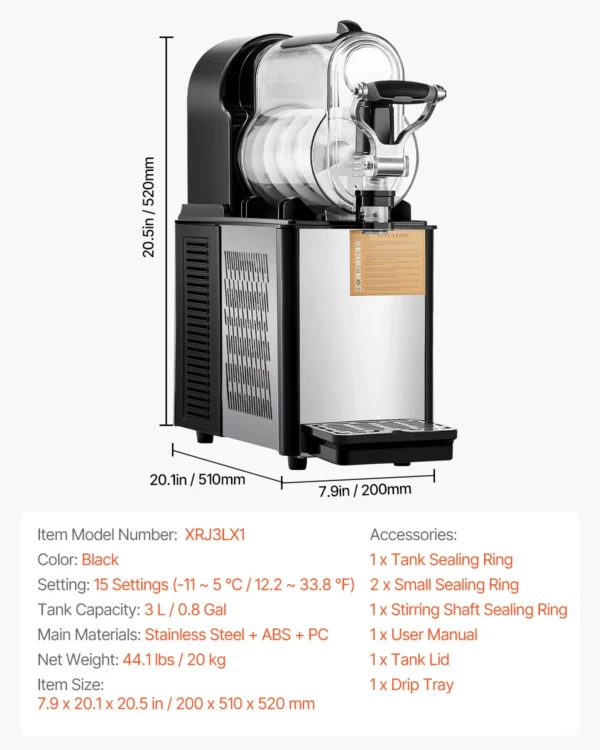 S6ea401676a4c4bd29be14fd32e82b31dP.webp Slushy-Maschine mit 1–3 Tanks aus Edelstahl 3–36 l