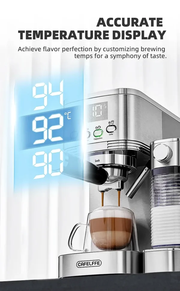 S8596c8a1180244d9ad0f36eb2fb3b10ch.webp Kaffeevollautomaten aus Edelstahl 20Bar perfekte Lösung für Cafés