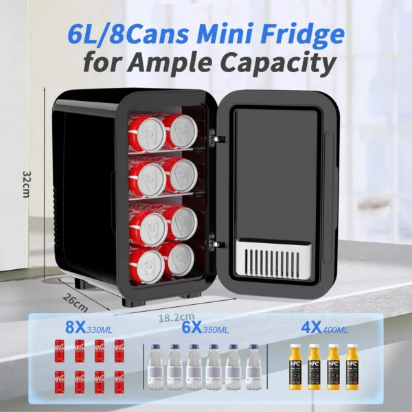 S8c8f44f296654727b041bf73d33628d7o.webp Minikühlschrank für 6 Liter-8 Dosen mit Wärmefunktion