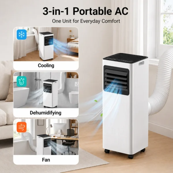 Mobile Klimaanlage 7000/9000 BTU mit 24-Stunden-Timer