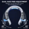 Halsventilator geräuschlos mit LED-Digitalanzeige