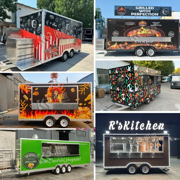 S9dcda7b7b223421a9826e0ee4a179e71l.webp Hot-Dog-Anhänger mit Edelstahlgrill und kompakten Schränken