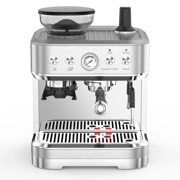 Kaffeemaschine 15-bar mit integr. Mahlwerk & Milchaufschäumer