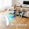 Leiser blattloser Tischventilator mit LED-Beleuchtung im 2er-Pack