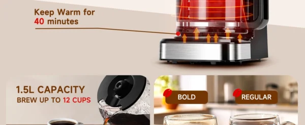 Sab1238ec3a0e429cb7043fb73284f204b.webp Filterkaffeemaschine für 12 Tassen mit Timer und Abschaltautomatik