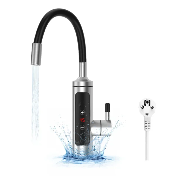 Durchlauferhitzer-Wasserhahn mit Temperaturanzeige