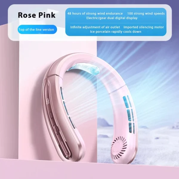 Halsventilator geräuschlos mit LED-Digitalanzeige