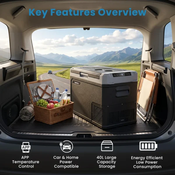 Mini-Kompressorkühlschrank für das Auto und Camping 12 V/24 V