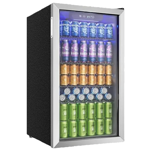 Getränkekühlschrank mit Glastür und verstellbaren Einlegeböden