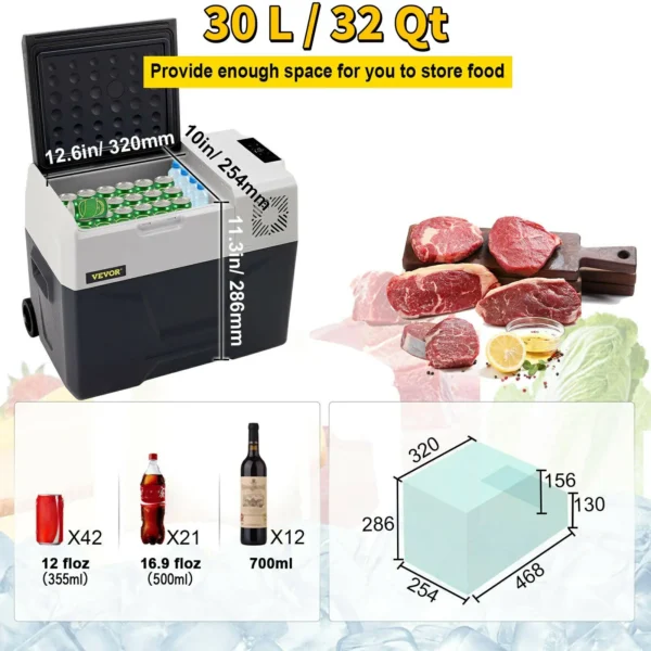 Mini-Autokühlschrank 220 V - 30 l, 40 l, 50 l für Camping und Picknick