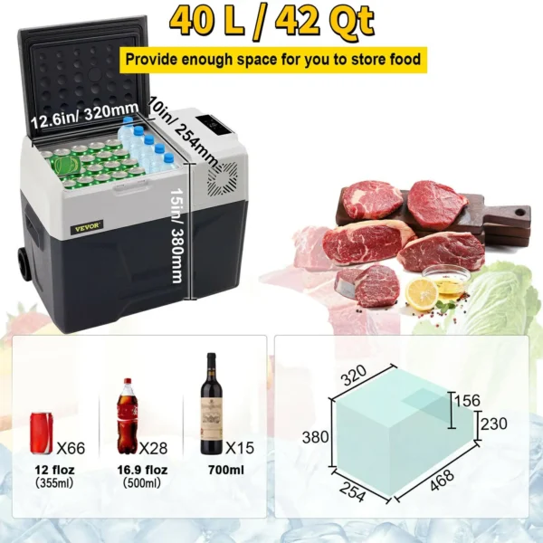 Mini-Autokühlschrank 220 V - 30 l, 40 l, 50 l für Camping und Picknick