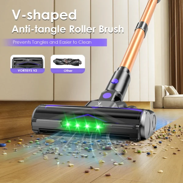 Akku-Stabstaubsauger mit LED-Anzeige & 70 kPa Saugleistung
