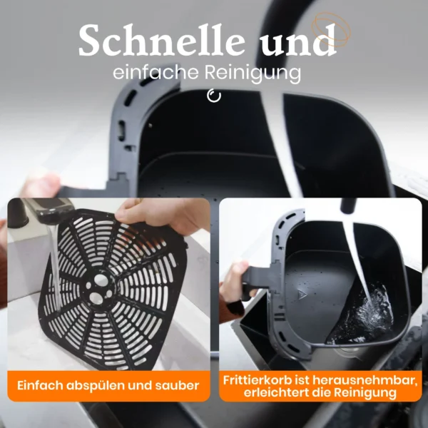 Multifunktions-Heißluftfritteuse 8,5L mit LED-Touch-Steuerung