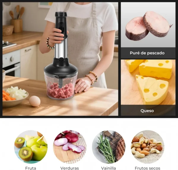 Stabmixer-Set 6-in-1 mit 12 Geschwindigkeitsstufen