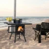 Holzkohle Klappgrill aus Edelstahl für Camping im Freien