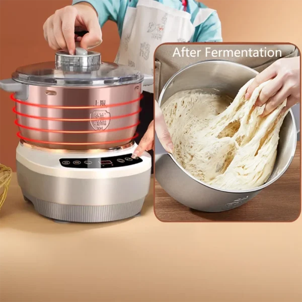 Teigknetmaschine mit Gärfunktion aus Edelstahl 5 Liter & 7 Liter