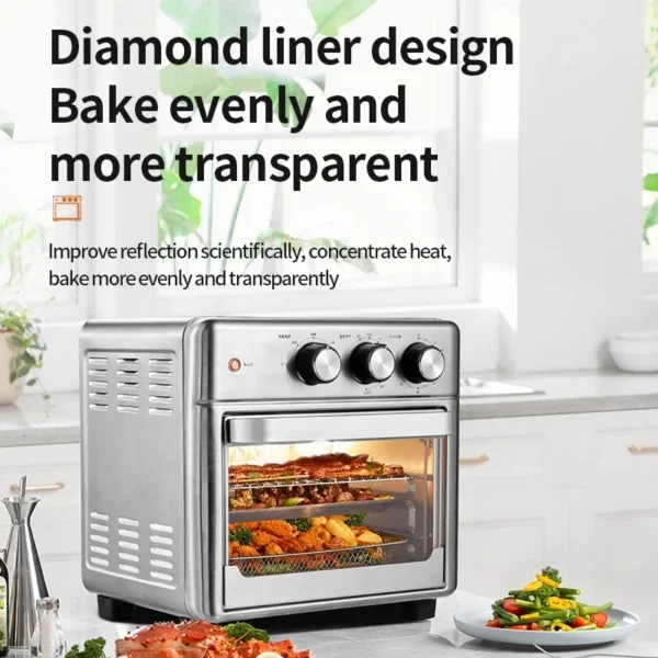 S06178b6c466c4768879e5f3070f7f997f.webp Heißluftfritteuse ohne Öl mit 13 oder 26-Liter Fassungsvermögen
