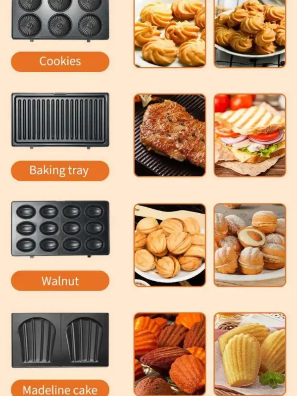 Sandwichmaker mit austausch-baren Backplatten & LED-Anzeigen