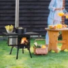 Holzkohle Klappgrill aus Edelstahl für Camping im Freien