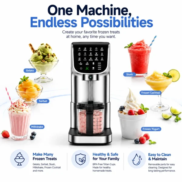 Eiscreme und Slushie-Maschine für den Hausgebrauch