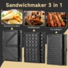 S18c82c834b7542f680896be57b06db2f4.webp Waffeleisen 3-in-1 mit auto-matischer Temperaturregelung