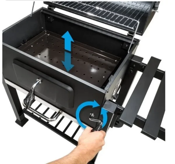 Holzkohlegrill inklusive 2 Grillrosten und Ablagen mit Haken