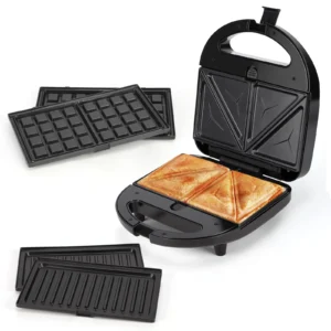 Waffeleisen 3-in-1 mit Temperaturregelung – Sandwichmaker & Grill